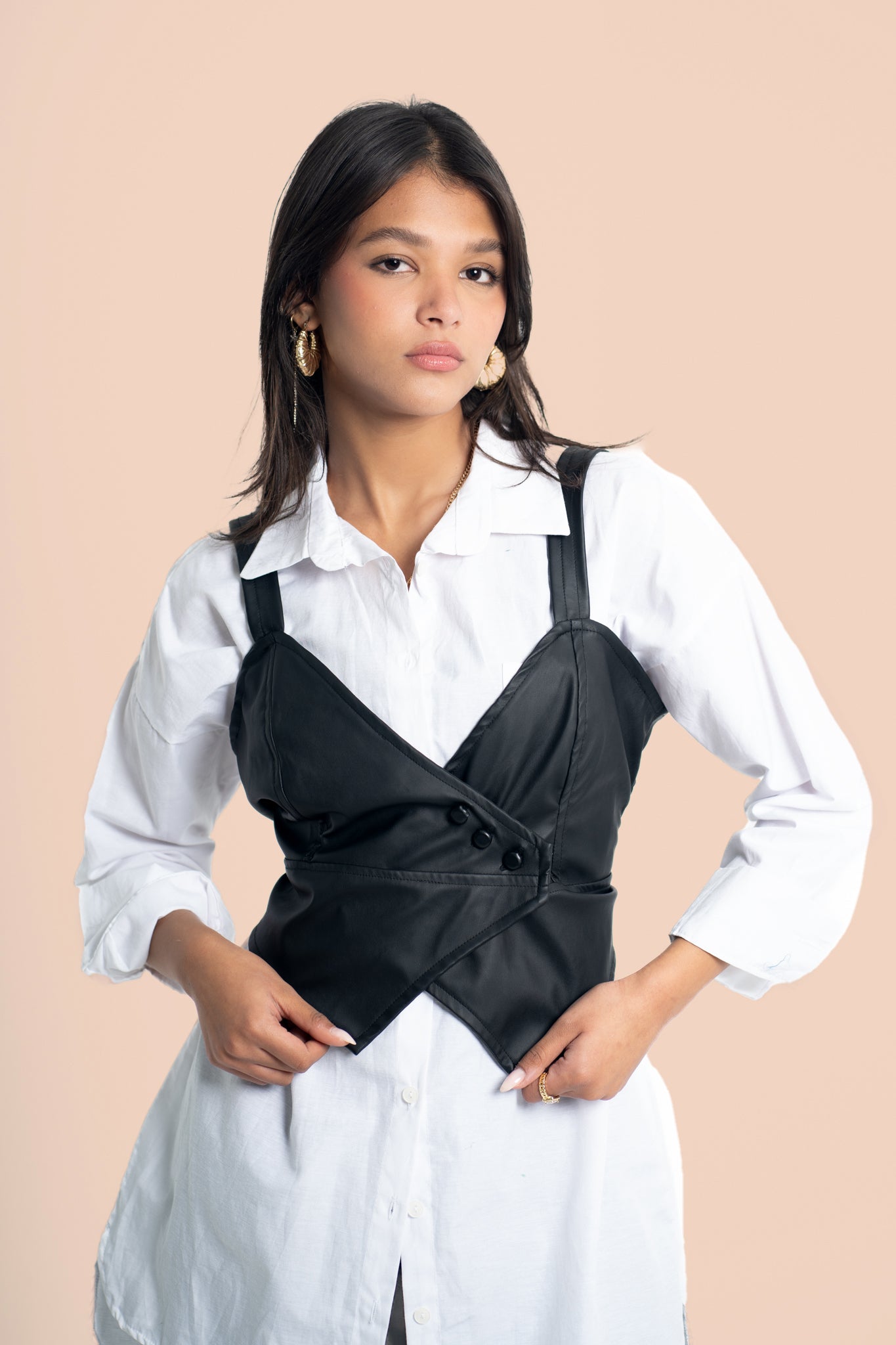 Genuine Leather Halter Vest