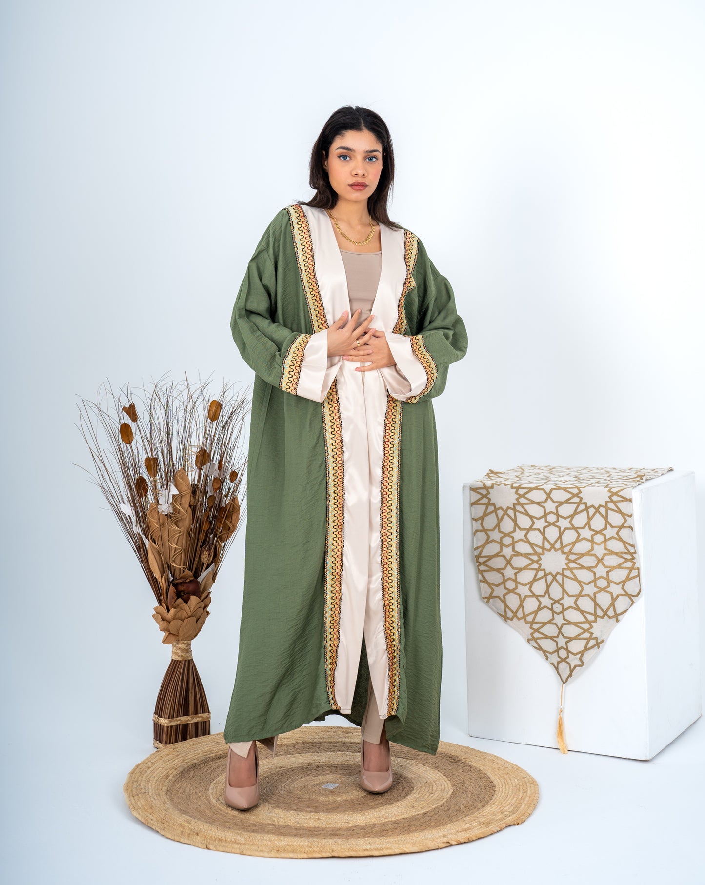 Olive green kaftan