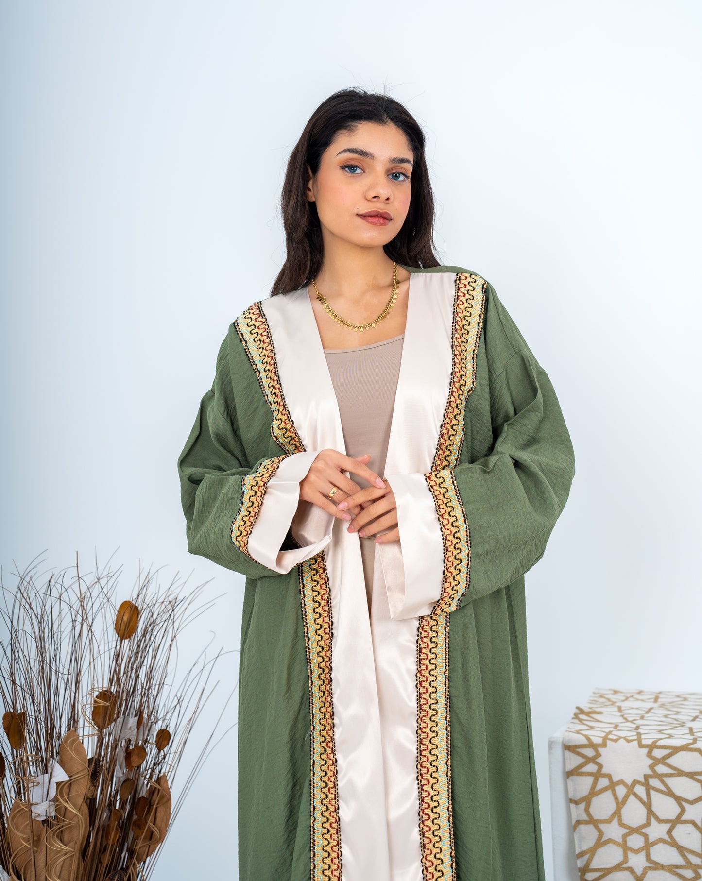 Olive green kaftan