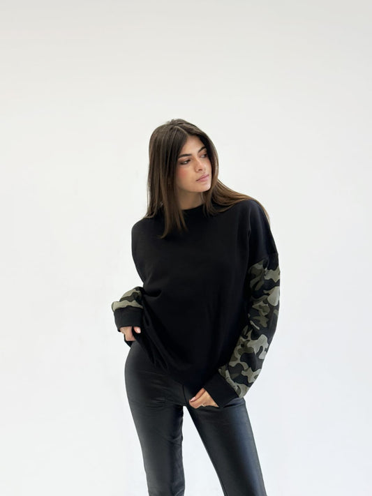 Camo Contrast Sweatshirt